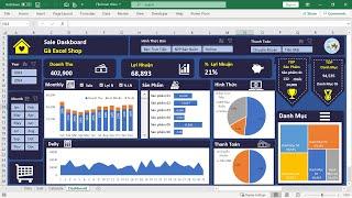 Cách tạo file quản lý bán hàng đơn giản bằng Excel (Dashboard hoàn chỉnh)