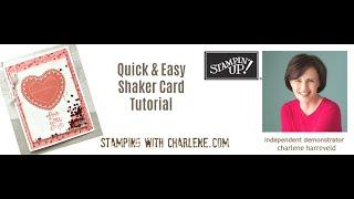 Learn How to Make a Shaker Card! It's Quick & Easy with Stampin' Up!'s Clear Envelopes!