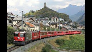 Rhätische Bahn - die Engadin Linie von Scuol Tarasp nach Samedan, Pontresina und St. Moritz