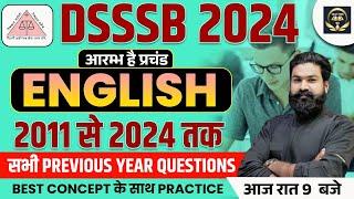 DSSSB GENERAL PAPER  2024  |  ENGLISH PREVIOUS YEAR QUESTIONS | DSSSB ENGLISH CLASSES | VIKASH SIR