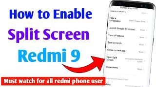 How to Enable Split Screen Option In Redmi 9 | How to Solve Split Screen Option Not Show Problem