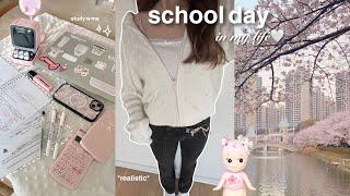 a realistic school day in my life: come w me to school, grwm, studying