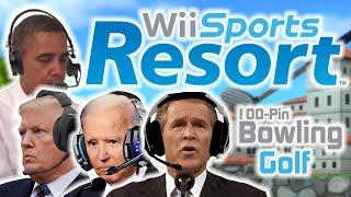 US Presidents Play Wii Sports Resort (100-Pin Bowling, Golf)