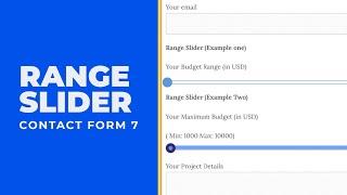 How to add a Range Slider on Contact form 7 | Step by Step Guide | Free WordPress Plugin