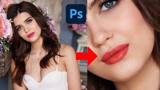 lipstick color Change in Photoshop | Photoshop Tutorial #photoshop