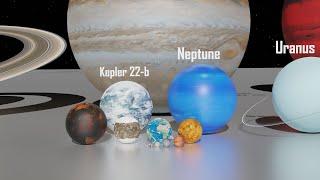 Planets Size Comparison | Planet Size in Perspective 3D Animation