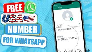 How To Get Free US  Number For WhatsApp Verification 2023 | Free US WhatsApp 2023