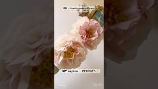 How to make a peony flower| DIY napkin flower