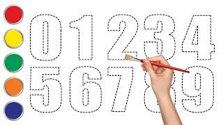 Learn Numbers l Follow the dots and write color numbers with a marker pen l  0-9 l Write Numbers