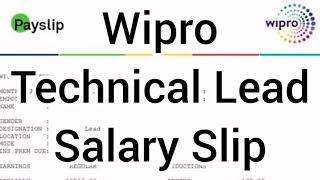 Wipro Salary slip | Wipro Technical Lead Salary Slip | Wipro Salary Structure