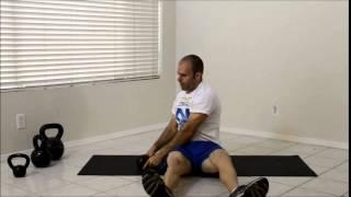 Seated Kettlebell Oblique Swing