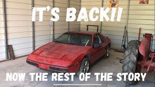 It’s back!  JUNKYARD 1984 Pontiac Fiero. Will it run NOW?