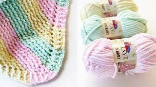 How to start knitting the corner to corner baby blanket.
