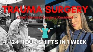 Chief General Surgery Resident Does a Week of 24 Hour Shifts - Trauma Surgery Edition