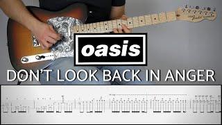 OASIS - DON'T LOOK BACK IN ANGER (Solo) | Guitar Cover Tutorial (FREE TAB)