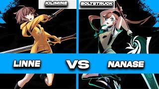 UNDER NIGHT IN BIRTH 2 SYS:CELES, Nanase vs Linne (Kilimine vs Boltstruck) UNI2 Replay Grand Final