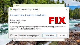 A Driver Can’t Load on This Device in Windows 11 [Solution]