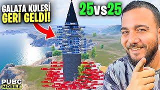 GALATA KULESİ GERİ GELDİ! 25vs25 BÜYÜK SAVAŞ! PUBG Mobile Ordu Savaşları