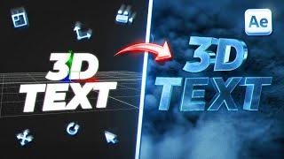 How to Make Realistic 3D Text in After Effects with Element 3D!! (Easy)