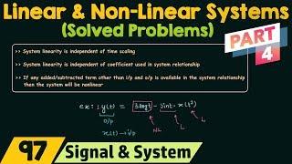 Linear and Non-Linear Systems (Solved Problems) | Part 4