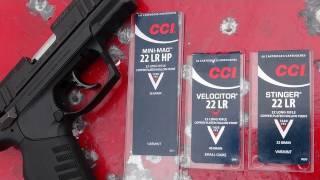 Ruger SR22 Pistol:  CCI Hypervelocity Ammo Session