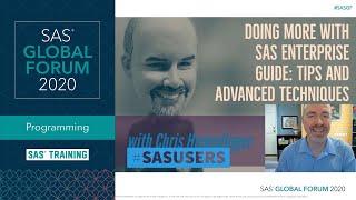 SAS Tutorial | Doing More with SAS Enterprise Guide: Tips and Advanced Techniques