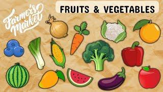 Learn Names of Fruits and Vegetables for Toddlers First Words for Babies Speech Therapy English