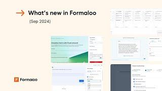 What's new in Formaloo- September 2024