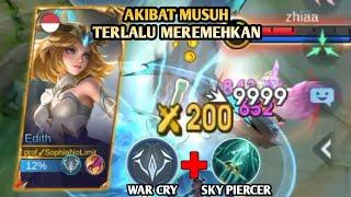 EDITH TALENT EMBLEM WAR CRY COMBO ITEM SKY PIERCER #mlbbnextcreator