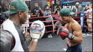 SHOWTIME! SHAWN PORTER SHOWS TREMENDOUS TECHNIQUE & SPEED ON THE PADS  IN NEW YORK CITY