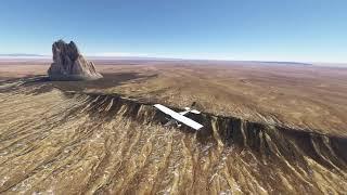 Flying around Shiprock NM in MSFS w/MSFS2020 Bing map replacement mod