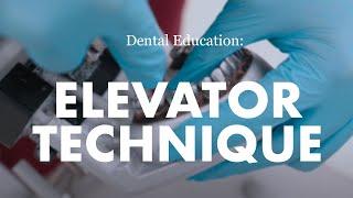 A demonstration of elevator technique for dental extraction