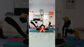 7 person yoga challenge #shorts