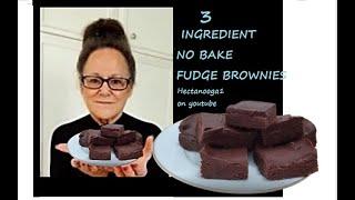 NO BAKE   3 INGREDIENT FUDGY BROWNIE RECIPE, vegan and plant based