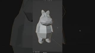 low poly moomin blender timelapse :) #blender # #lowpoly