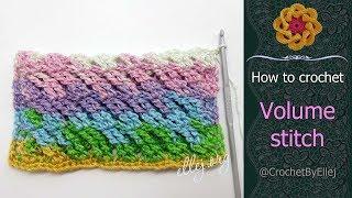 Volume diagonal crochet stitch