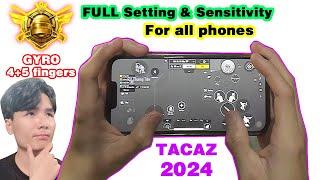 The Best Setting & Sensitivity on Mobile 2024 | TACAZ PUBG Mobile