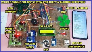 Vehicle Engine Cut Off System for Theft & Alcohol Detection Using GPS & GSM