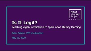 Is it legit? Teaching digital verification to spark news literacy learning