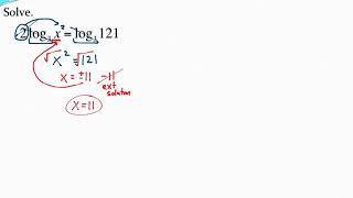 Solving lograthmic equations using properties of logarithms 1