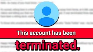 my channel was hacked and terminated.