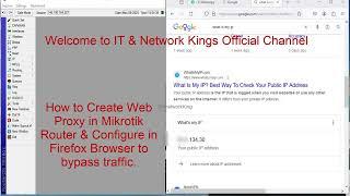 How to Create Web Proxy in Mikrotik Router & Web Proxy Configure in Firefox Browser  @itnetworkKing