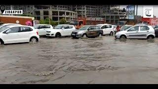 Heavy downpour results in slow-moving traffic, waterlogging across Zirakpur