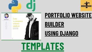 portfolio website builder using django. | templates | django advance projects