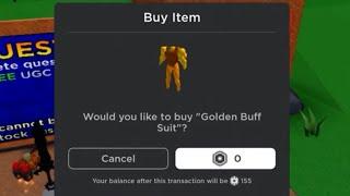 I finally got the Golden Buff Body UGC Limited | Roblox Mega Noob Simulator