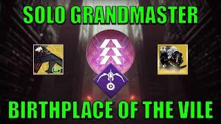 Solo Birthplace of the Vile GM w/ Bastion - Prismatic Hunter (Platinum, 13:58) [Destiny 2]