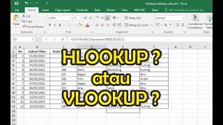 Membuat VLOOKUP HLOOKUP Ms Excel dan perbedaannya