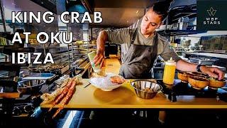 Head Chef Aleksandar Todorov prepares King Crab with Yellow Curry & Lime at OKU restaurant