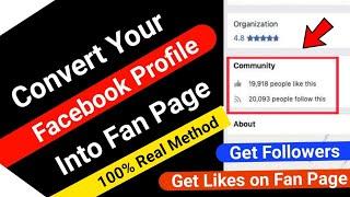 How To Convert Facebook Profile Into Facebook Fan Page 2021 || How To Migrate Profile To Page 2021