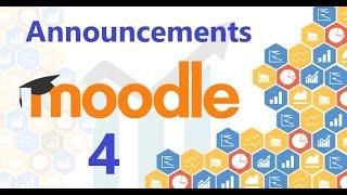 Moodle 3.8.2 | Add news, Announcements